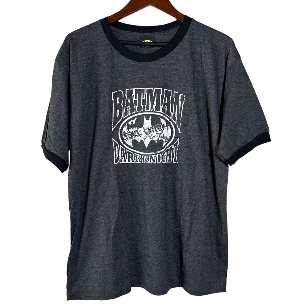 Vintage Deadstock Y2K DC Comics Batman Dark Knight Ringer T-shirt Mens L